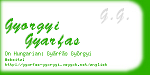 gyorgyi gyarfas business card